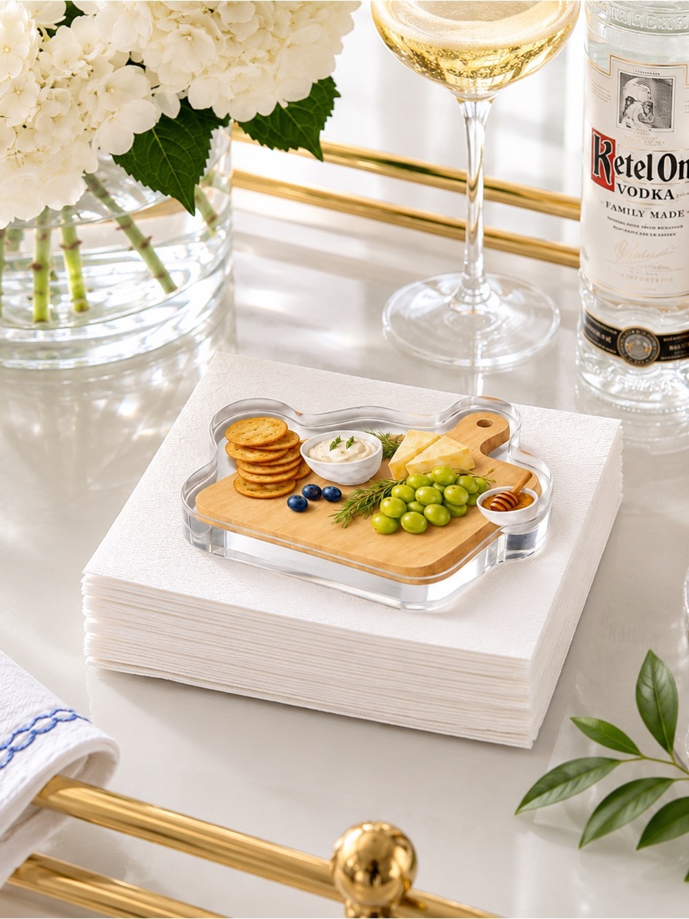 Acrylic Mini Charcuterie Board Napkin Weight - NEW IN BOX